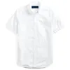 Brand Horse Men's Summer Oxford Shirts Casual Slim Fit Design Short Sleeve Fashion Male Blouse Shirt Size M-2XL