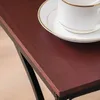 Mode Gratis Verzending Groothandel Hot Sales 54 X30.5 x21cm Bladpatroon Iron Side tafelkoffietafel bruin