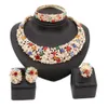 Women Party Bridal Fine Colorful Rhinestone African Beads Smyckesuppsättningar för bröllopsfest middagsklänningstillbehör smyckesuppsättningar