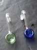 Accessori per bong in vetro concavo con faccia colorata, pipe per fumatori in vetro colorato mini multi-colori Hand Pipes Best Spoon glas