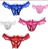 5styles Lace Abra Crotch Calças de Cordas Net Fios Massagem Calcinhas Pérola LINGERIE Calças Briefs Sexy Tentação T GGA3031-1