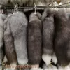 40 سم/16 "Long Fox Fox Fur Tail Keychian Cosplay Toys Car Phone Handbag Charm Tassels