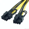 GPU 6 pin / 8pin 8 pin Female to dual PCI-E PCI 8pin ( 6+2 pin ) Male power cable wire For graphics card BTC Miner 20cm length