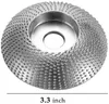 Öğütücü Şekillendirme Diski Ahşap Taşlama Ahşap Tungsten Karbür Taşlama Zımpara Oyma Aracı Açı Öğütücü için Aşındırıcı Disk