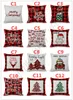 202 Designs Pillow Case Santa Claus Christmas Tree Snowman Elk Pillow Case Colorful Pillow Cover Home Sofa Car Decor 45*45cm Pillowcase
