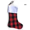 Décoration de Noël Plaid Bas Emballage Cadeau Sac Arbre de Noël Décoration Chaussette Personnaliser Enfants Bonbons Sacs Cadeaux X-mas Bas WX9-1116