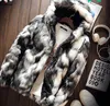 men's personality and wool imitation mink imitation leather jacket Youth camouflage fur coat