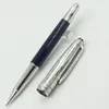 Luxury Quality Montt Blank Le Petit Prince Rollerball Ballpoint Silver Metal Cap with Deep Blue Precious Resin Barrel Pen for2557239