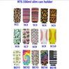 DHL200st 330 ml Slim Can Holder Sunflower Neoprene Isolator Cooler Baseball Can Holder Water Bottle Cover Botte Case Pouch Leopard Flower