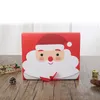 Confezione regalo grande per la vigilia di Natale, design con fata di Babbo Natale, in carta kraft, regalo per bomboniere, scatola per attività, rosso verde, EEA684