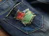 NOUVEAUX Hommes Jeans 2017 Pleine Longueur Peinture Trou Jeans Hommes Designer Vêtements Slim Fit Denim Hip Hop Rap Pantalon De Luxe Pantalon Occasionnel