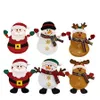 Snowman Santa Claus Elk Cutlery Suit Holders Pockets Knifes Forks Tableware Bags Christmas Dinner Table Home Decor