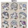 72 Styles S925 Silver Rings Settings Pearl Ring for Women Girl Adjustable Wedding Ring DIY Gem Ring Accessories Present