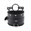 Bondage O-Ring Boca Mordaza Restricciones Roleplay Fancy PU Cuero Cuello Postura Gags AU097