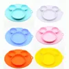 7 kleuren baby siliconen plaat kinderen kom platen baby voeding siliconen kom baby silicagel gerechten kinderen servies m2107