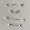 316L Stainless Steel Navel Tongue Lip Nails Nose Screws Nipple Ear Eyebrow Rings & Studs Multipurpose Body Piercing Jewelry Mixed 85pcs/set