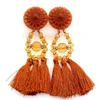 10 couleurs New Bohemian Déclaration Tassel Boucles d'oreilles pour les femmes Vintage ethnique Goutte Dangle Fringe Mode Bijoux Boucles d'oreilles Femme Bijoux Cadeaux