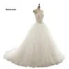 Vedere attraverso abiti da sposa con scollo a V Abiti da sposa da sposa lunghi su misura in pizzo Franch A-line