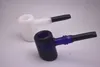 high quality mini stand glass sherlock smoking pipe protable labs glass hand spoon pipe for dry herb