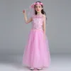 Tania Kwiat Dress Girl Sukienka poniżej 50 $ Długi Płatek Hollow Księżniczka w kształcie serca Sukienka Zroszony Haftowane Wróżka Dziecko Urodziny Dress