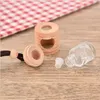 5ml Arabic Style Wooden Cover Glass Perfume Bottle Fragrance Vials Hang on Scent Bottle Car Home Decor P093