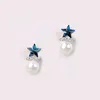 Gros-argent 925 bijoux boucle d'oreille boucles d'oreilles pour les femmes boucle d'oreille oorbellen étoile perle boucles d'oreilles ohrringe aretes boucle d'oreille femme