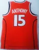 #22 Oak Hill High School Jersey Carmelo Anthony #15 Syracuse College Basketball Jersey Mens Stitched Orange White Yellow