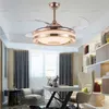 Görünmez LED Tavan Fanı Işık Smat Destek Cep Telefonu App Inverter Yemek Odası Uzaktan Kumanda Karartma Ile LLFA