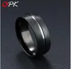 Klassisk atmosfär Mäns Ring Black Titanium Steel Ring