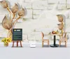 2019 3D壁紙ステレオフレームゴールデンカーラユリの背景デジタル印刷HD装飾的な美しい壁紙