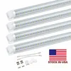 V-formad integrerad T8 LED-rör 2 4 5 6 8 fot LED-lysrör 8 fot 4 fot 4 rader LED-ljusrör Kylare Dörrbelysning