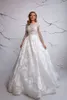 2020 Eva Lidel Seksowna sukienka ślubna Illusion Bodice Z Długim Rękawem Suknia Bridal Aplikacja Koronkowa Suknia ślubna