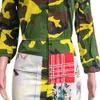 Camouflage bedrukte jumpsuits casual overall voor vrouwen turn-down kraag lange mouw harajuku jumpsuit streetwear ritssluiting party232k