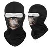 Hot 3D printing skeleton headband hood masked ghost masks party cosplay full face bretahble masks outdoor camping hiking riding equipment