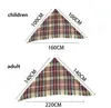 Bufandas para madre e hija, Bufanda triangular de invierno, chal a cuadros a la moda, Bufandas tipo manta de Cachemira, Bufandas cálidas