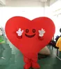 Фабричные торговые точки 2019 года любят красное сердце талисман талисман Хэллоуин Свадебная вечеринка красное сердце карикатуры Carty Dress Взрослый ребенок258U