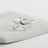 Nowy przylot Real 925 Srebrna rozgwiazda Wedding Pinking Pierścienie Pierścienie Kobiety panie Sterling-Silver-Jewelry S925 YMR245