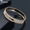 Donia Smycken Lyx Bangle European och American Fashion Exagted Geometric Mönster Koppar Micro-Inlaid Zircon Armband Personlig Designer Present