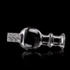 Rökningstillbehör Cyklon Riptide Carb Cap Dome Long Bubble Capwith Spinning Air Hole For Terp Pearl Quartz Banger Nail Bubbler 4847365