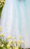 2020 Vestidos lindos para niñas de flores Joya Apliques de manga corta Encaje de diamantes de imitación Una línea Vestidos de baile Hasta la rodilla Ropa formal para niños