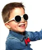 Moda Uv Güneş Gözlüğü Gözlük Çocuk kız erkek Vintage Yuvarlak Daire Çerçeve Güneş Gözlüğü Çocuk Güneş Kremi temizle / koyu lens