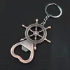 Kampanjer Rudder Keychain Vintage Beer Bottle Opener Key Ring Holder Zinc Alloy Nyckel Ring KeyRing Mode Smycken Kvinnor Män Souvenir Gifts