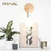 Industriell vägglampa Trä vägglampa Sconce Bedside Retro Industriell vägglampor E27 85-265V svart vit