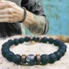 NATUURLIJKE MAANSTEEN kralen Tibetaanse Boeddha armband CHAKRA steen LAVA armband diffuser met cadeau