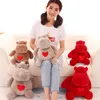 Kawaii Soft Love Heart Hippo Plush Doll Big Stuffed Cartoon Hippos Baby Toy Doll for Children Gift Decoration 20inch 50cm DY50617