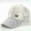 M Letter Cap Summer Mesh Baseball Caps Girl Wrinkle Snapbacks Fashion Hip Hop Cap Hat Couples Flat Cap Hats GGA2015
