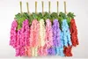 Elegante artificial flor wisteria videira rattan para casamento centro peças decorações buquê festão 001
