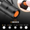 Led flashlight Ultra Bright torch T6/L2/V6 Camping light 5 switch Modes 10000 LM Zoomable Bicycle Light use 18650 battery