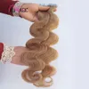 613 Bleach Blonde Body Wave лента в человеческих волосах удлинение бразильская перуанская кожа Пытка настоящие волосы remy wavy 100g 40 pcs factory utlet