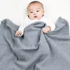 15 couleurs 100 * 80 cm bébé tricoté couverture nouveau-né couleur unie couverture douce poussette envelopper couvertures infantile Swaddle pour enfant en bas âge literie M2027